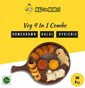 Veg Momos Platter [Four In One] [20 Pieces]