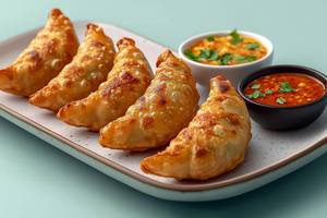 Veg schezwan fried momos