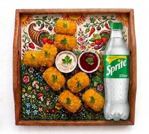 Combo Veg Nuggets 8-Pieces & Sprite 250Ml