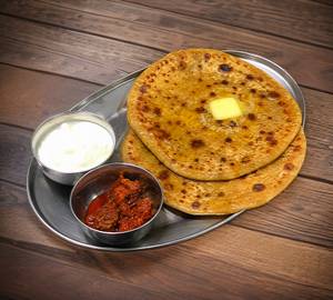 Sattu paratha meal