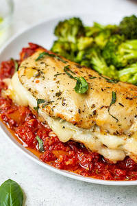 Mozzarella And Parmesan Stuffed Chicken