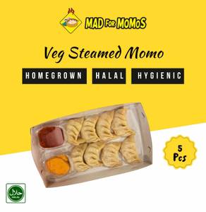 Veg Steamed Momos [5 Pcs]