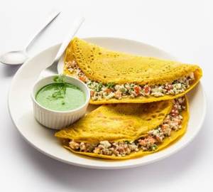 Paneer Besan Cheela With Chutney