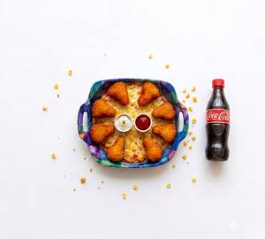 Combo Cheese Corn Nuggets 8-Pieces & Coca Cola 400Ml