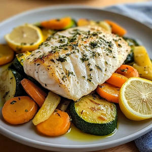 Citrus Baked Fish With Sauteed Vegetables