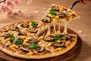 Teriyaki Mushroom & Corn Thin Crust Pizza