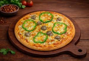 Mushroom capsicum pizza