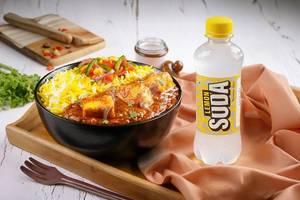 Paneer Tikka Rice Bowl + Lemon Soda Combo