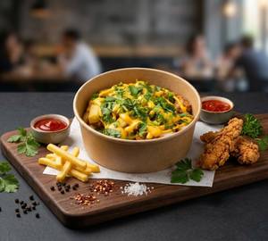 Cheese Loaded Chicken And Fries Bowl