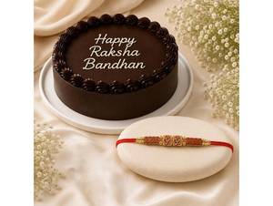 Chocolate Rakhi Cake + Rakhi