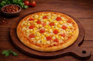 Tomato and corn pizza