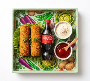 Combo Breaded Veg Roll 2-Pieces & Coca Cola 400Ml