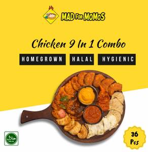 Chicken Momos 9 In 1 Platter [40 pcs ]