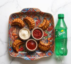 Combo Fried Chicken Peri Peri Momos 5-Pieces & Sprite 250Ml