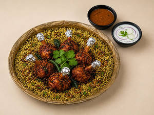Chicken Lollipop Donne Biryani Bowl