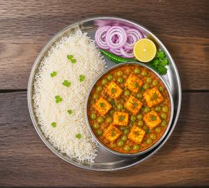 Matter Paneer With Rice