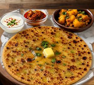 Masala Aloo Paratha combo (2)+dahi+achar