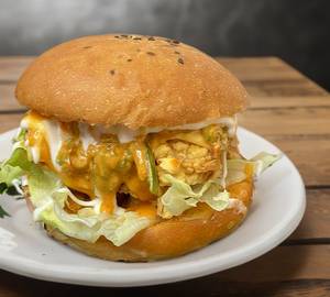 Punjabi masala tikki burger