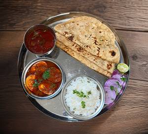 Egg masala thali