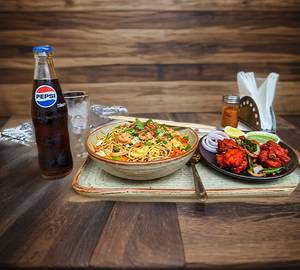 Chicken Tikka Noodles+Tandoori  Chicken Quarter+pepsi 250ml