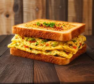 Double egg bread omelette (Home made)