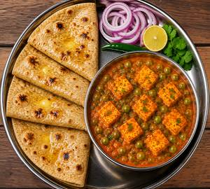 Matter Paneer With 4 Ghee Roti