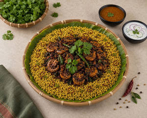 Pepper Mushroom Donne Biryani Bowl