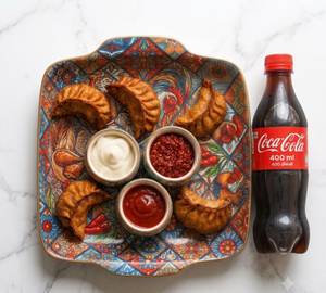 Combo Fried Chicken Peri Peri Momos 5-Pieces & Cococola 400Ml