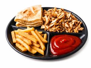 Spicy Loaded Shawarma Plate With Fries