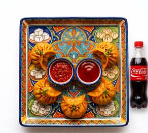 Combo Steamed Paneer Momos 5-Pieces & Coca Cola 400Ml