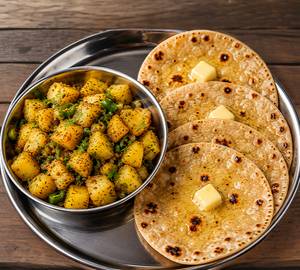 Aloo Jeera With 4 Butter Roti