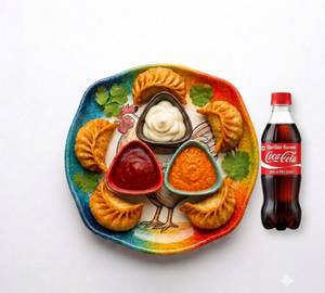 Combo Fried Chicken Momos 5-Pieces & Coca Cola 400Ml