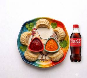 Combo Steamed Chicken Momos 5-Pieces & Coca Cola 400Ml