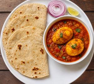 Egg Curry 2 Pcs With 4 Roti