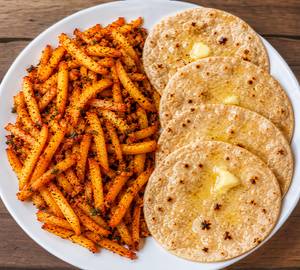 Aloo Bhujia With 4 Butter Roti