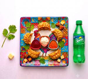 Combo Fried Chicken - Cheese Momos 5-Pieces & Sprite 250Ml