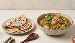 Aloo Matar With 5 Roti