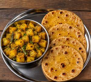 Aloo Jeera With 4 Ghee Roti