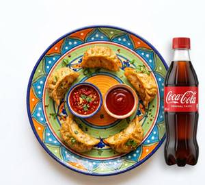 Combo Fried Veg Momos 5-Pieces & Coca Cola 400Ml