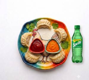 Combo Steamed Chicken Momos 5-Pieces & Sprite 250Ml