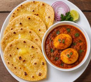 Egg Curry (2 Pcs) With 4 Ghee Roti