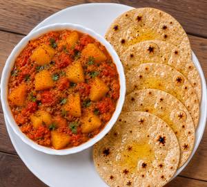 Aloo Tomato Subji With 4 Ghee Roti