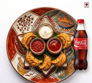 Combo Fried Chicken Schezwan Momos 5-Pieces & Cococola 400Ml