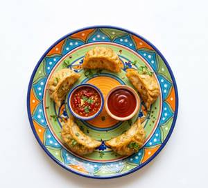 Fried Veg Momos [5 Pieces]
