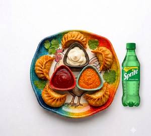 Combo Fried Chicken Momos 5-Pieces & Sprite 250Ml