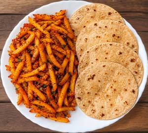 Aloo Bhujia With 4 Roti
