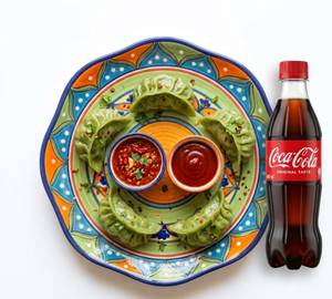 Combo Steamed Veg Momos 5-Pieces & Coca Cola 400Ml