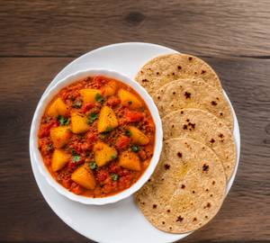 Aloo Tomato Subji With 4 Roti