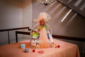 Peach Elegance Grand Snack & Treat Rakhi Hamper