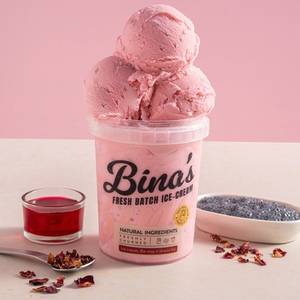 Rose Sabja Ice Cream Tub (500 Ml)